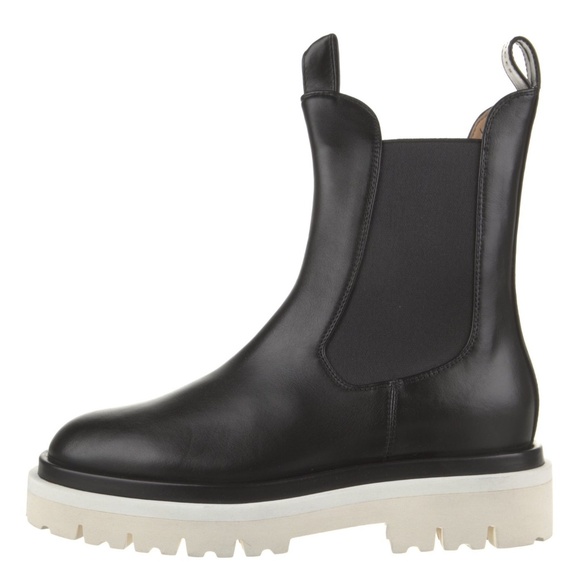 DEAR FRANCES TONY LEATHER CHELSEA BOOTS BLACK AND WHITE 38 ( 37.5/ 7.5 US) - Picture 1 of 10